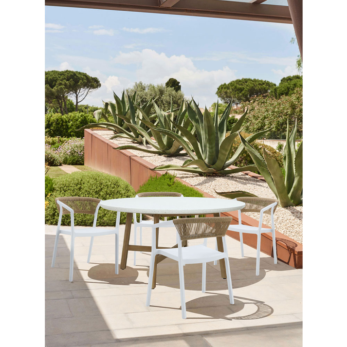 CONCORD ΚΑΡΕΚΛΑ ΛΕΥΚΟ LATTE 55.5x53.5x76