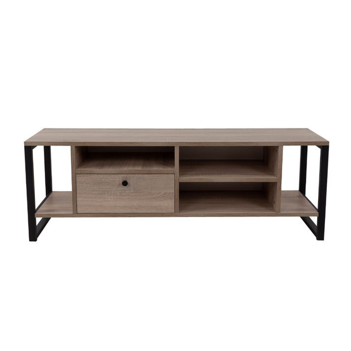 SPACE TV STAND 2ΡΑΦΙΑ 1ΣΥΡΤΑΡΙ SONOMA ΜΑΥΡΟ 120x35x45