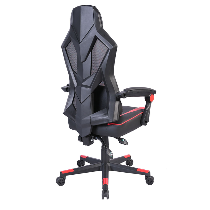 FUSION ΚΑΡΕΚΛΑ GAMING ΓΡΑΦΕΙΟΥ ΜΑΥΡΟ ΚΟΚΚΙΝΟ 50x74x137