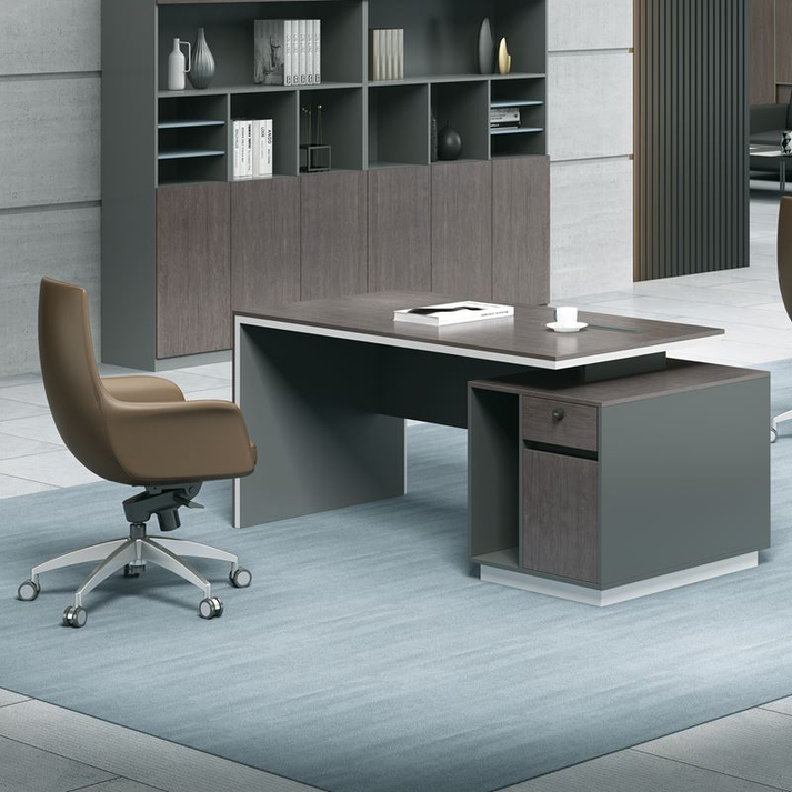 ADVANCE Γραφείο Σκούρο Καρυδί - Sky Grey