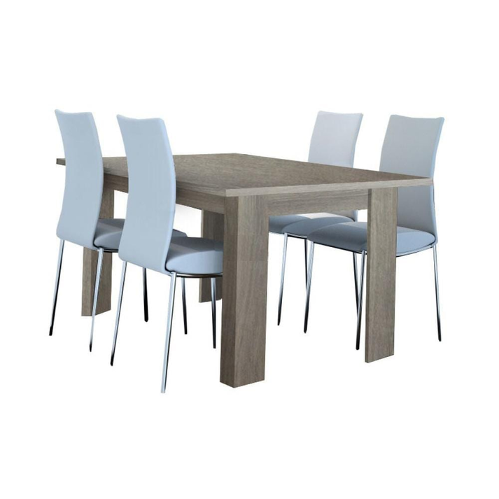 No80 Επεκτεινόμενο Τραπέζι - Μελαμίνη 120+40x72xH78cm