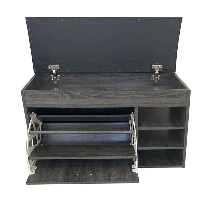 ΠΑΠΟΥΤΣΟΘΗΚΗ - ΣΚΑΜΠΟ 80x30xH49cm ΓΚΡΙ ΟΞΙΑ