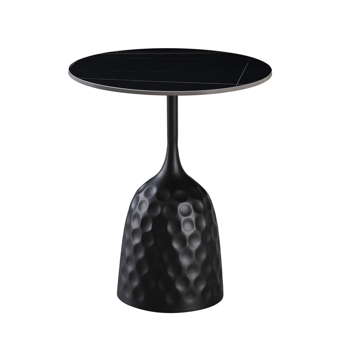 VOLCANO SIDE TABLE ΜΑΥΡΟ ΜΕ ΟΨΗ ΜΑΡΜΑΡΟΥ ΜΑΥΡΟ 50x50x61