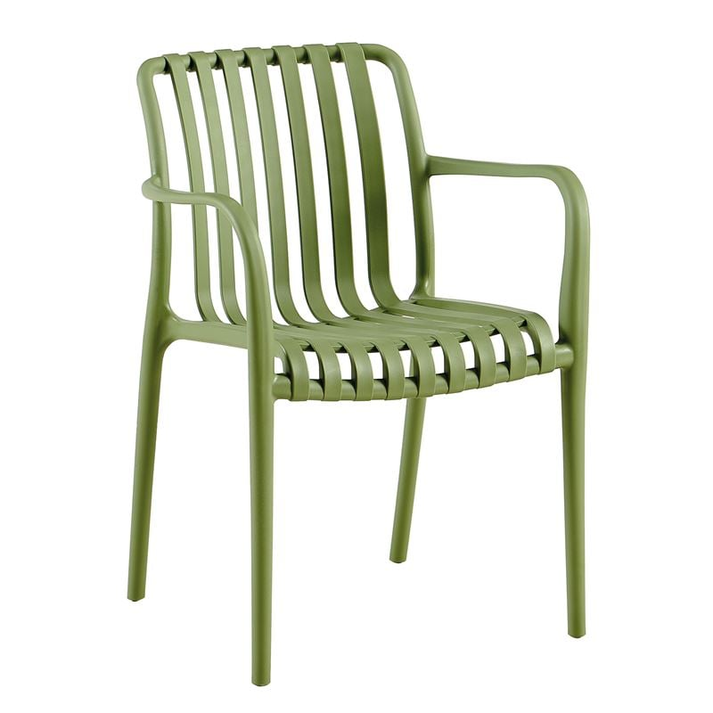 MODA-N Πολυθρόνα Στοιβαζόμενη PP, Στοιβαζόμενη Απόχρωση Πράσινο