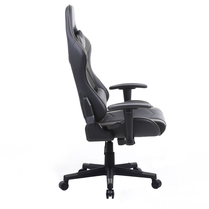 EXPLOR ΚΑΡΕΚΛΑ GAMING ΓΡΑΦΕΙΟΥ ΜΑΥΡΟ ΓΚΡΙ 50x71x135