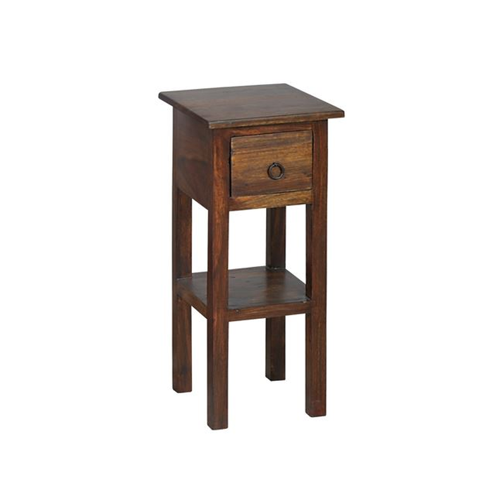 CLASSIC Stand - Τραπεζάκι Βοηθητικό H.55cm - 1 Συρτάρι, Ξύλο Sheesham Καρυδί