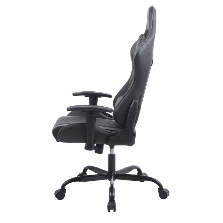 EXPLOR ΚΑΡΕΚΛΑ GAMING ΓΡΑΦΕΙΟΥ ΜΑΥΡΟ ΓΚΡΙ 50x71x135