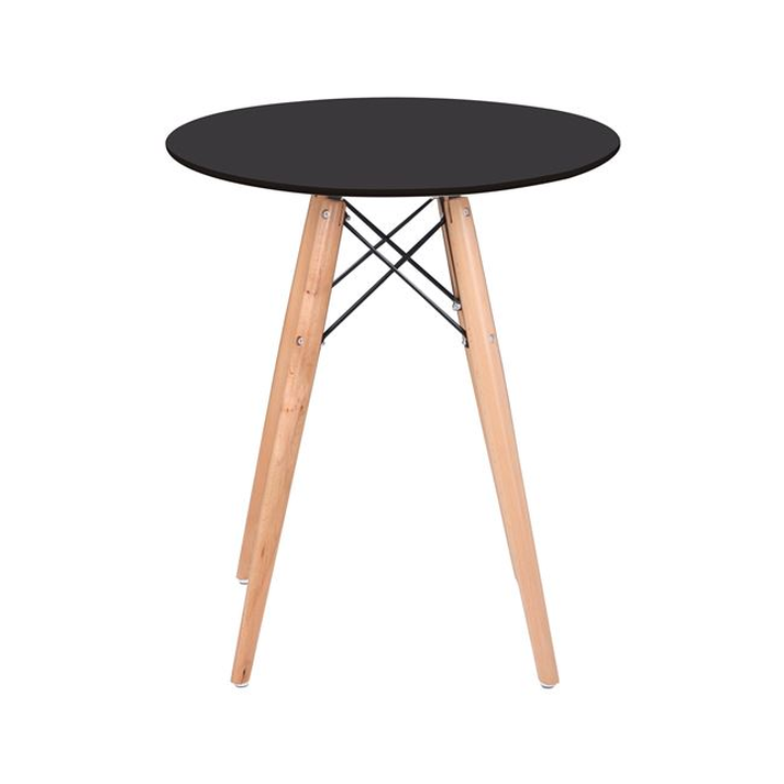 ART Wood Τραπέζι, Πόδια Οξιά Φυσικό, Επιφάνεια MDF Μαύρο
