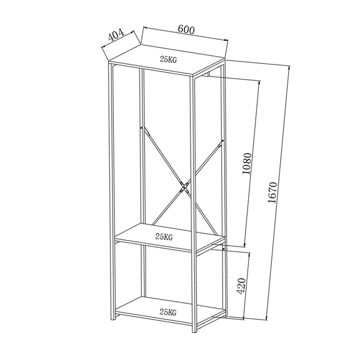 VOGUE ΝΤΟΥΛΑΠΑ SONOMA ΜΑΥΡΟ 60x40x167