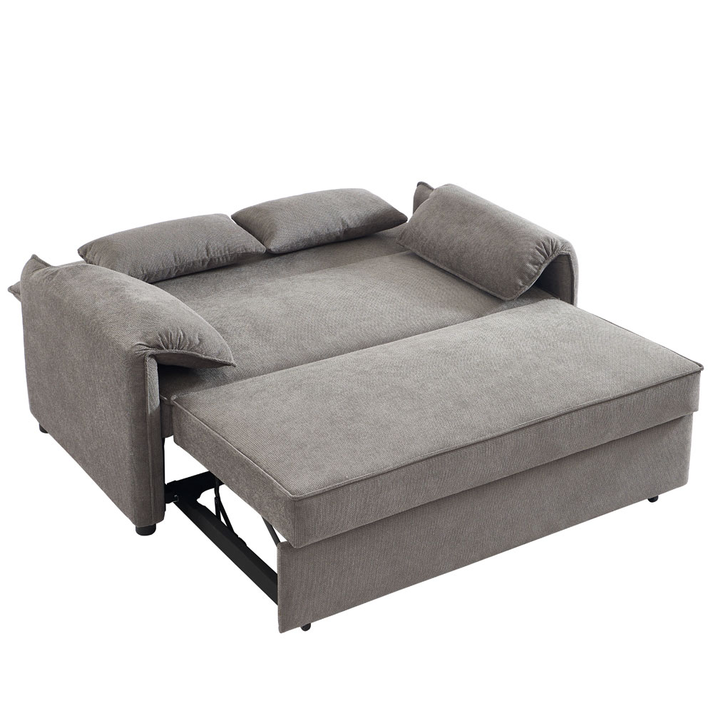 RUBIK ΚΑΝΑΠΕΣ ΚΡΕΒΑΤΙ 3ΘΕΣΙΟΣ ΓΚΡΙ 161x84x92cm