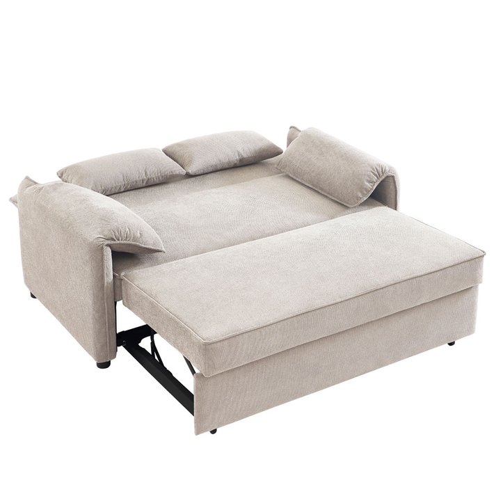 RUBIK ΚΑΝΑΠΕΣ ΚΡΕΒΑΤΙ 3ΘΕΣΙΟΣ LATTE 161x84x92cm