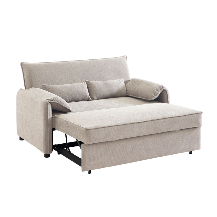 RUBIK ΚΑΝΑΠΕΣ ΚΡΕΒΑΤΙ 3ΘΕΣΙΟΣ LATTE 161x84x92cm