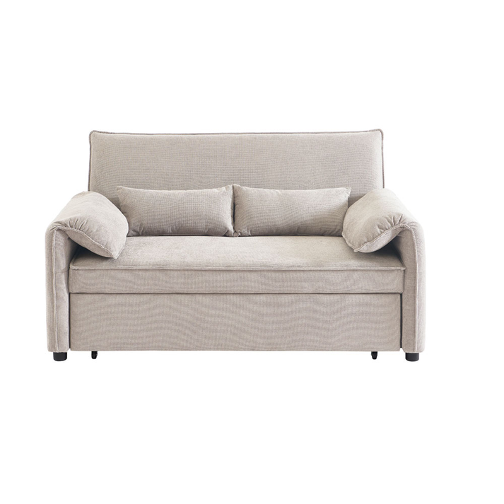 RUBIK ΚΑΝΑΠΕΣ ΚΡΕΒΑΤΙ 3ΘΕΣΙΟΣ LATTE 161x84x92cm