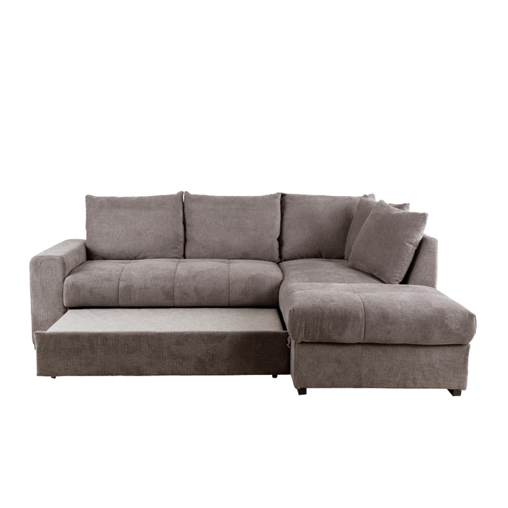 BILL ΚΑΝΑΠΕΣ ΚΡΕΒΑΤΙ ΓΩΝΙΑ ΔΕΞΙΑ TAUPE 241x173x94