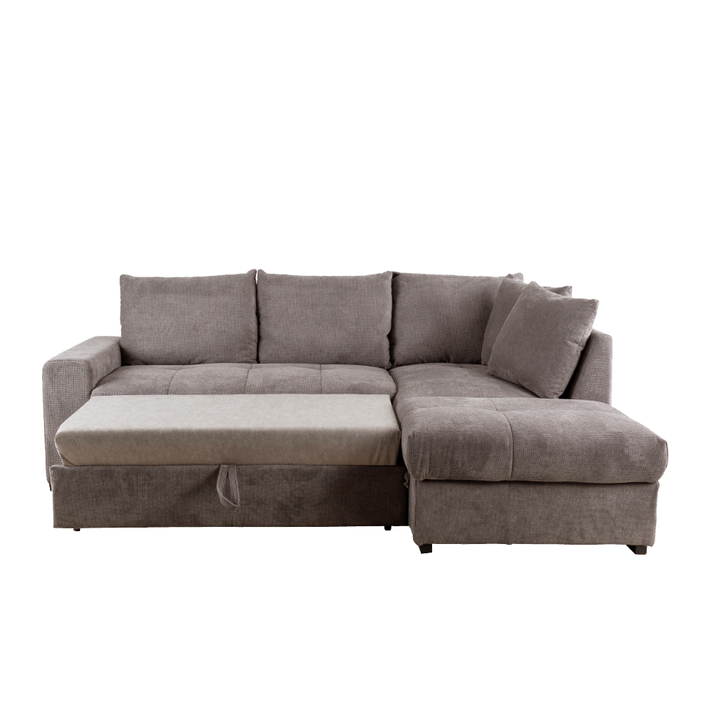 BILL ΚΑΝΑΠΕΣ ΚΡΕΒΑΤΙ ΓΩΝΙΑ ΔΕΞΙΑ TAUPE 241x173x94