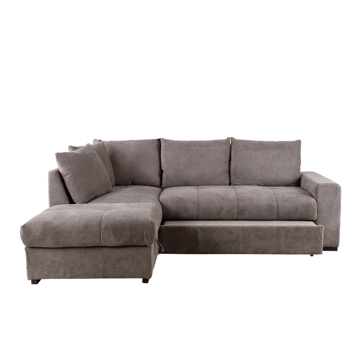 BILL ΚΑΝΑΠΕΣ ΚΡΕΒΑΤΙ ΓΩΝΙΑ ΑΡΙΣΤΕΡΗ TAUPE 241x173x94