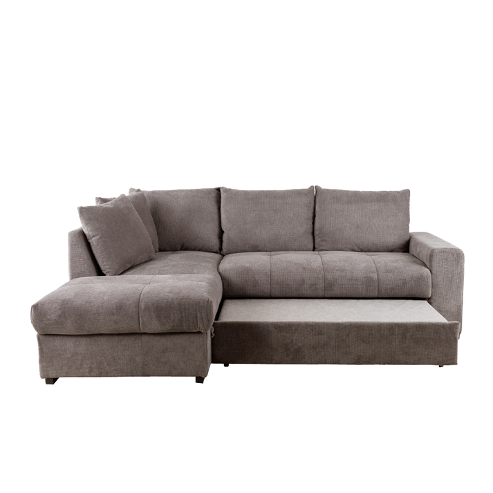 BILL ΚΑΝΑΠΕΣ ΚΡΕΒΑΤΙ ΓΩΝΙΑ ΑΡΙΣΤΕΡΗ TAUPE 241x173x94