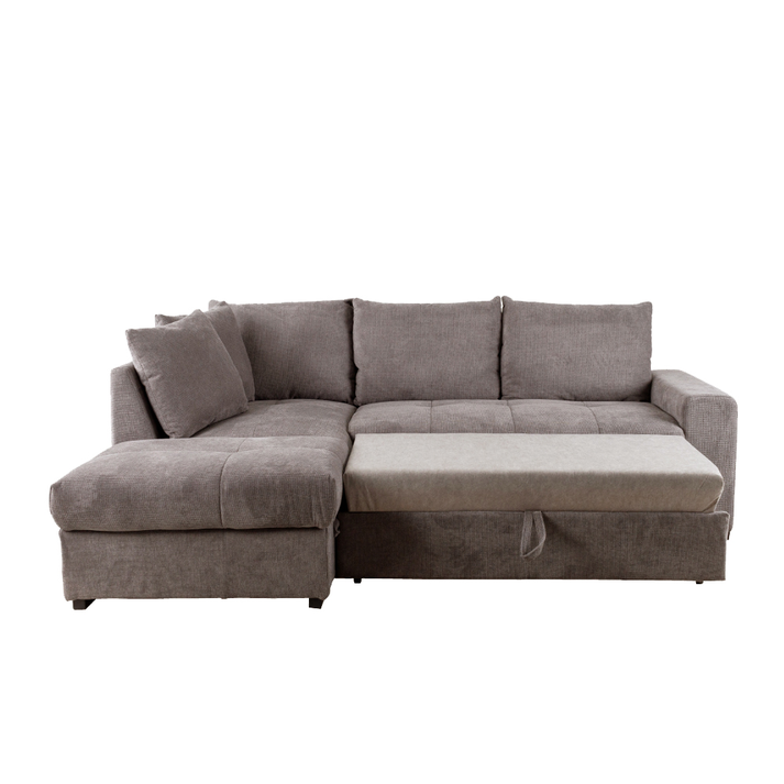 BILL ΚΑΝΑΠΕΣ ΚΡΕΒΑΤΙ ΓΩΝΙΑ ΑΡΙΣΤΕΡΗ TAUPE 241x173x94