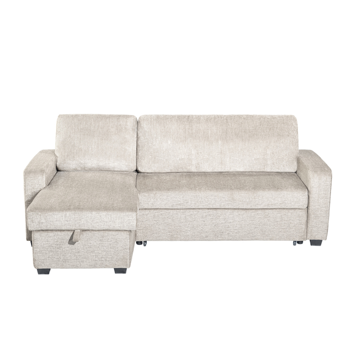 TRESOR ΚΑΝΑΠΕΣ ΚΡΕΒΑΤΙ ΓΩΝΙΑ ΑΝΑΣΤΡΕΨΙΜΗ OFF WHITE 223x145x91cm