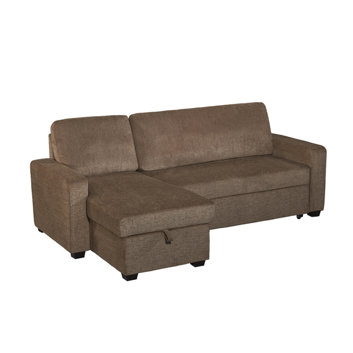 TRESOR ΚΑΝΑΠΕΣ ΚΡΕΒΑΤΙ ΓΩΝΙΑ ΑΝΑΣΤΡΕΨΙΜΗ ΚΑΦΕ 223x145x91cm