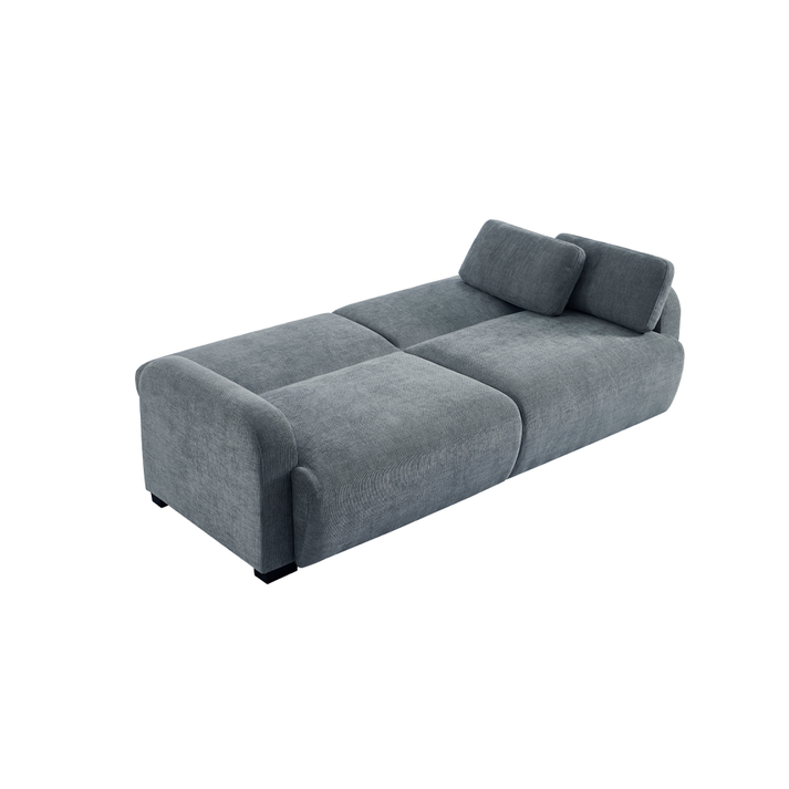 NUBO ΚΑΝΑΠΕΣ ΚΡΕΒΑΤΙ 3ΘΕΣΙΟΣ ΓΚΡΙ 213x93x86cm