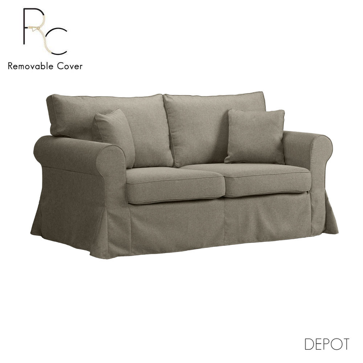 Ashley 2-Seater Retractable Brown Sofa 173x85x95 cm
