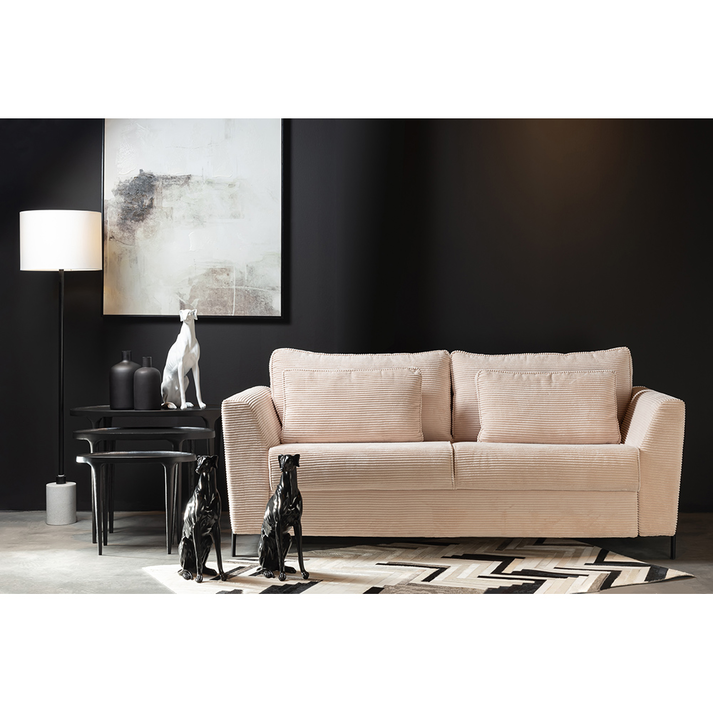 COCOON ΚΑΝΑΠΕΣ ΚΡΕΒΑΤΙ 3ΘΕΣΙΟΣ BEIGE LINCOLN 03 208x94x92cm