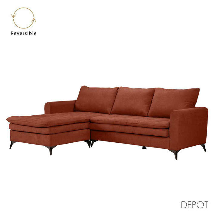 Scandalo Καναπές Γωνία Αναστρέψιμη Terracotta Asti 22 265x188x99cm