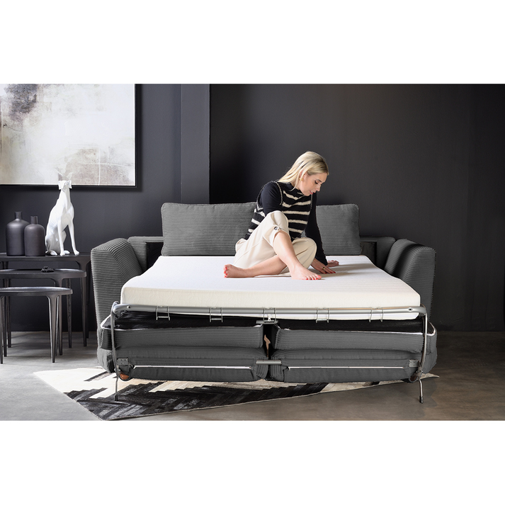 COCOON ΚΑΝΑΠΕΣ ΚΡΕΒΑΤΙ 3ΘΕΣΙΟΣ ΓΚΡΙ LINCOLN 90 208x94x92cm