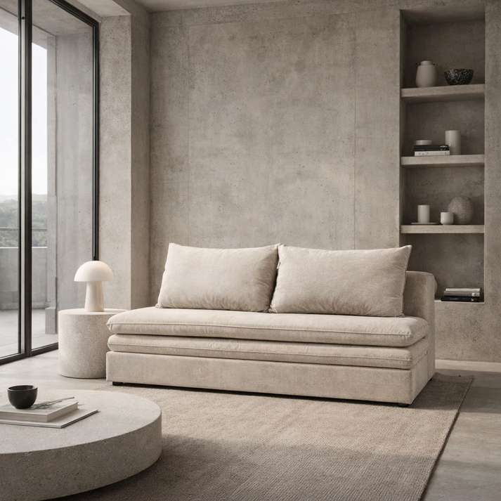 GIRASOLE ΚΑΝΑΠΕΣ ΚΡΕΒΑΤΙ 3ΘΕΣΙΟΣ BEIGE ASTI 1 200x87x90cm