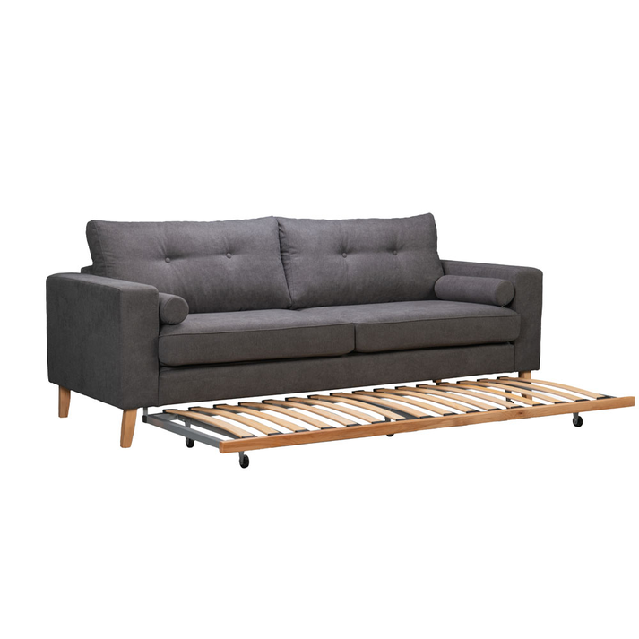 LUSSO ΚΑΝΑΠΕΣ ΚΡΕΒΑΤΙ 3ΘΕΣΙΟΣ ΓΚΡΙ LINO 17 218x85x87cm