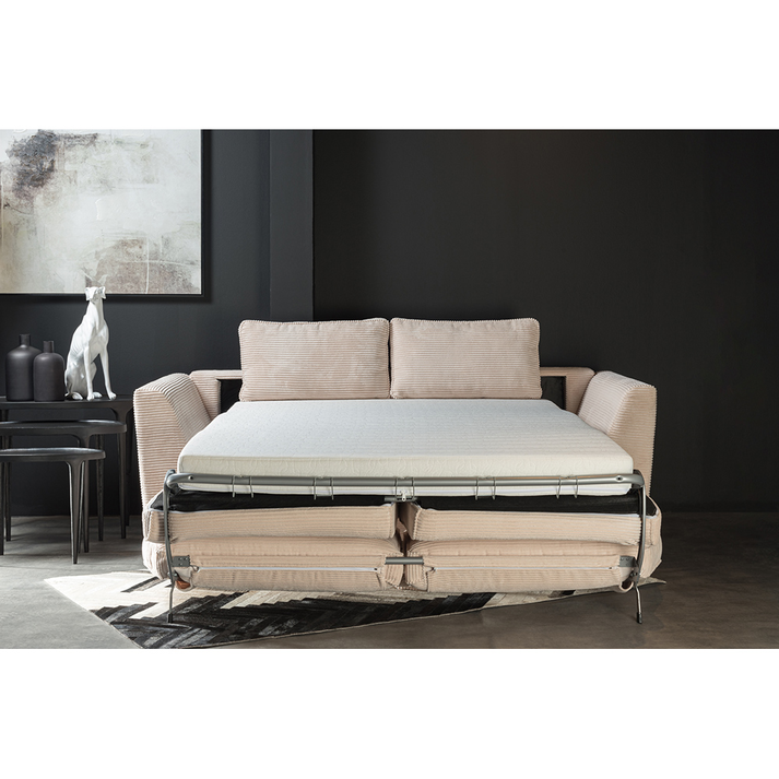 Cocoon Καναπές Κρεβάτι 3θέσιος Beige Lincoln D 03 208x94x92cm