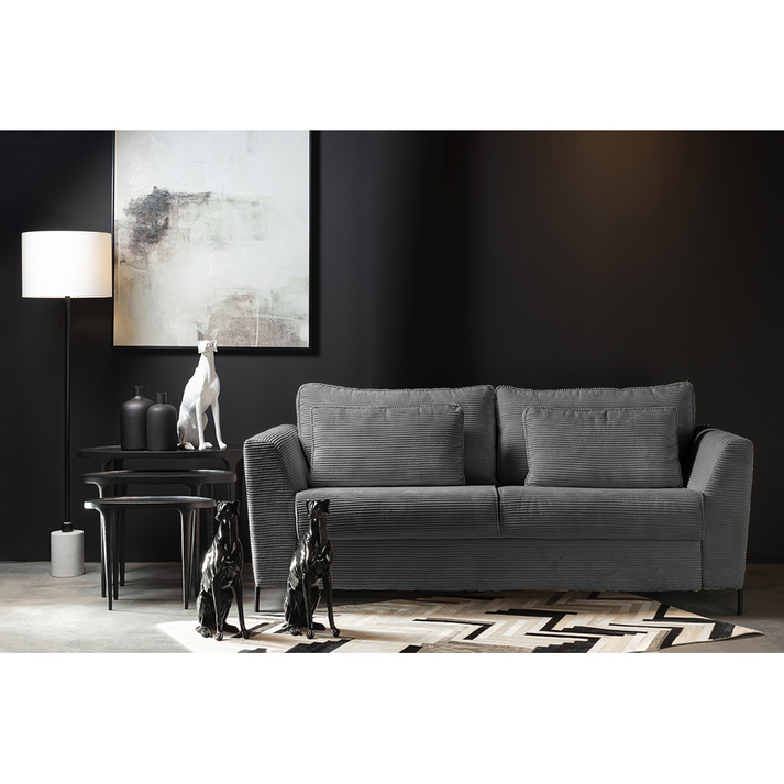 Cocoon Καναπές Κρεβάτι 3θέσιος Γκρι Lincoln D 90 208x94x92cm