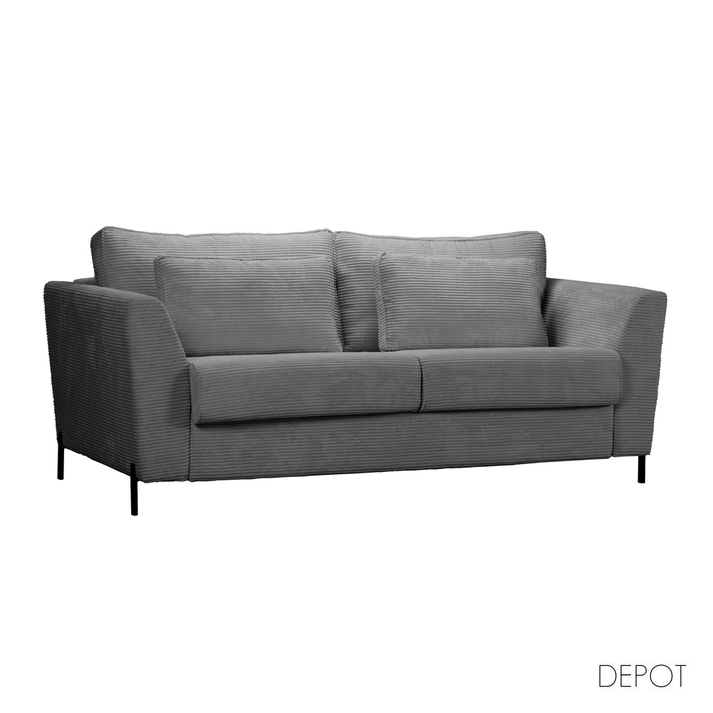 Cocoon Καναπές Κρεβάτι 3θέσιος Γκρι Lincoln D 90 208x94x92cm