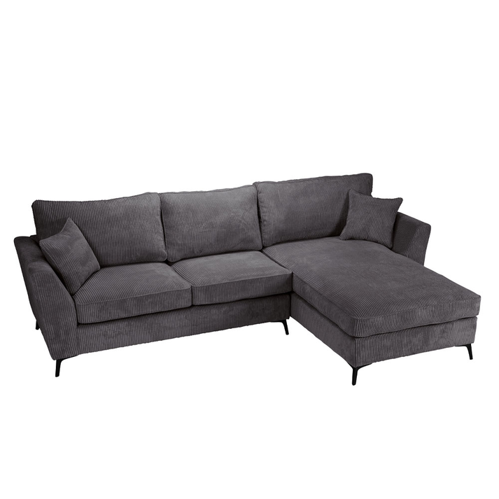 Boel καναπές γωνία δεξιά γκρι LINCOLN D 90 280x170x92cm