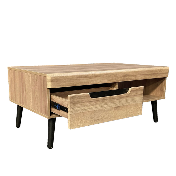 GRIF COFFEE TABLE 2ΣΥΡΤΑΡΙΑ ΦΥΣΙΚΟ ΜΑΥΡΟ 107x67x46