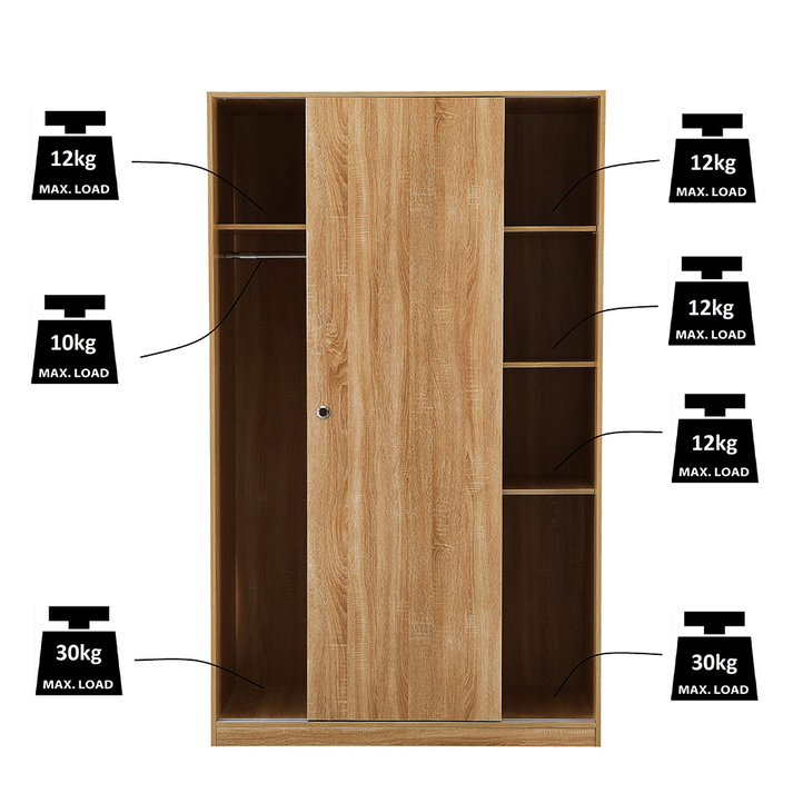 KEY ΝΤΟΥΛΑΠΑ 2ΠΟΡΤΕΣ ΦΥΣΙΚΟ 120x50x200