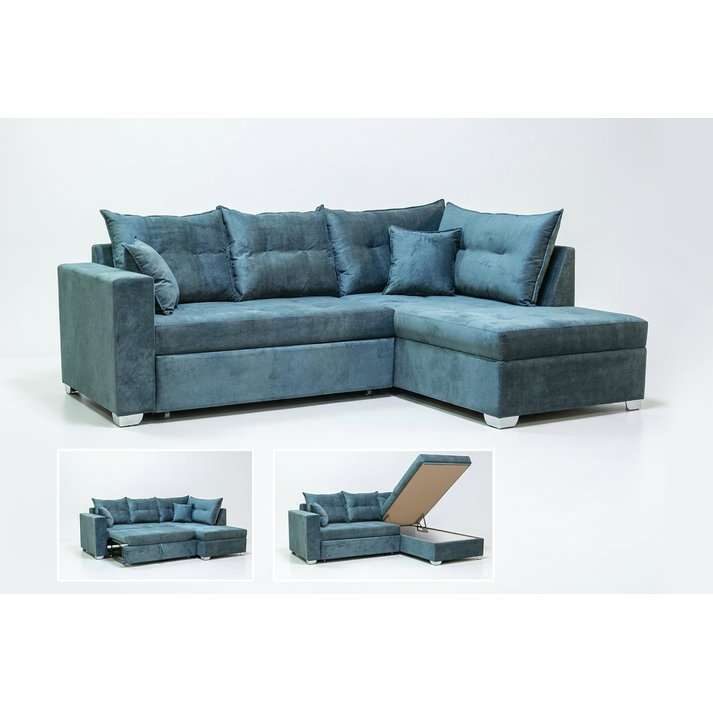 8012 Καναπές Γωνία - Κρεβάτι με Αποθηκευτικό Χώρο 245x170cm