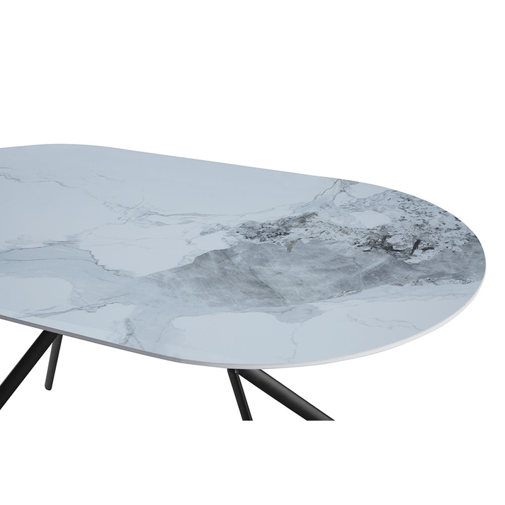 AXIS ΤΡΑΠΕΖΙ OFF WHITE ΜΕ ΟΨΗ ΜΑΡΜΑΡΟΥ 160x90x76