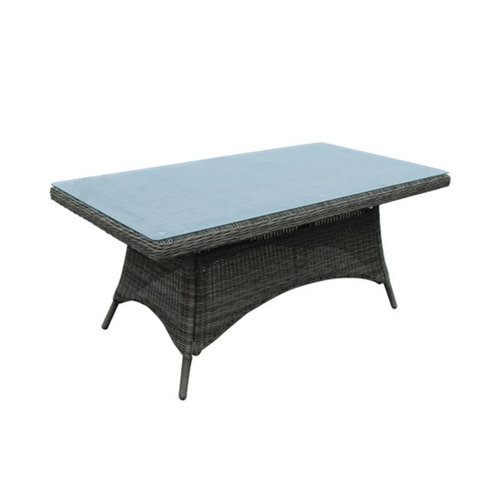 MONTANA Τραπέζι Dining Κήπου-Βεράντας ALU, Φ5mm Round Wicker Grey Brown