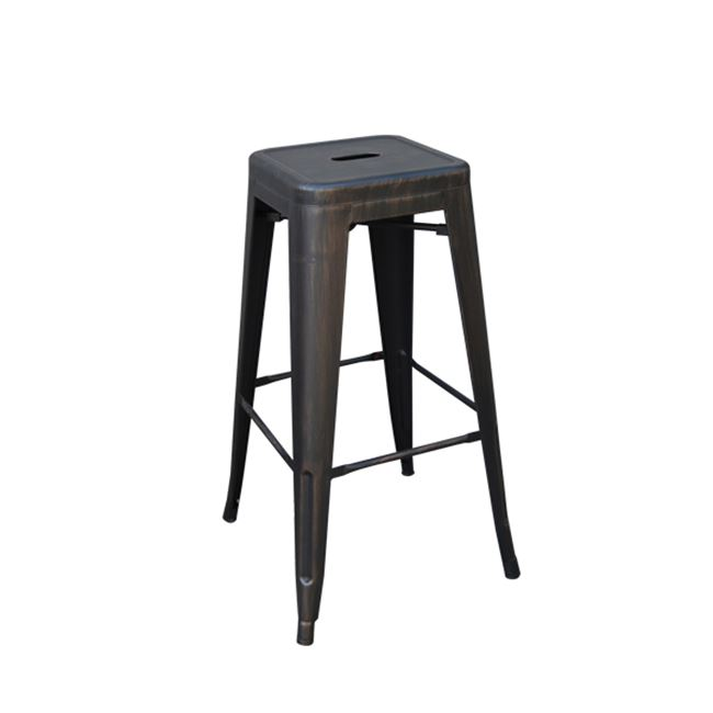 RELIX Σκαμπό Bar-Pro, Στοιβαζόμενο, Μέταλλο Βαφή Antique Black