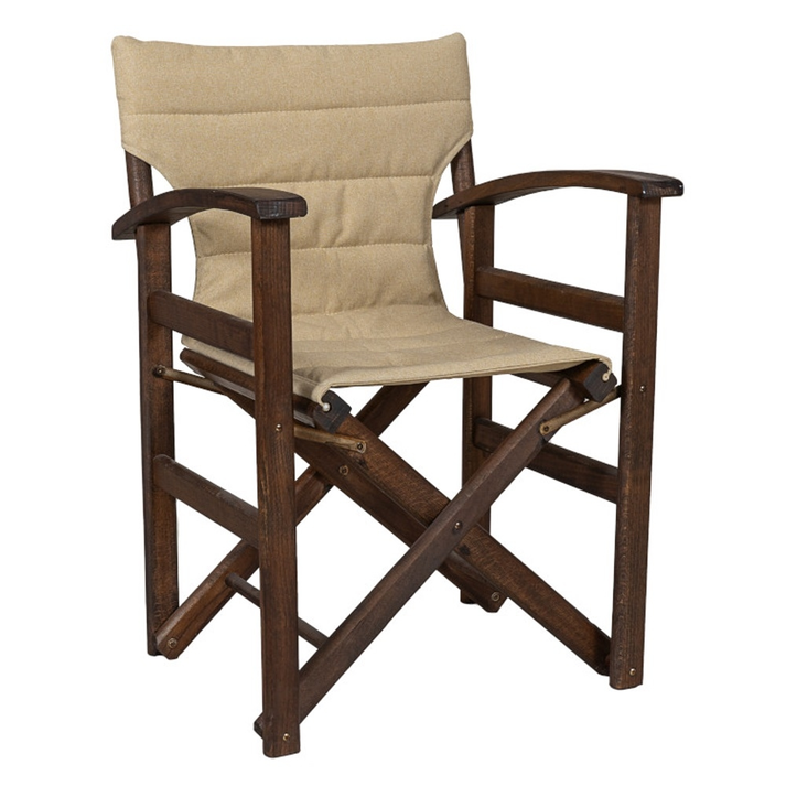 Πολυθρόνα Σκηνοθέτη Κυρτό Μπράτσο Ελληνικής Κατασκευής Οξιά / Ύφασμα Επιλογής 58x52xH84cm