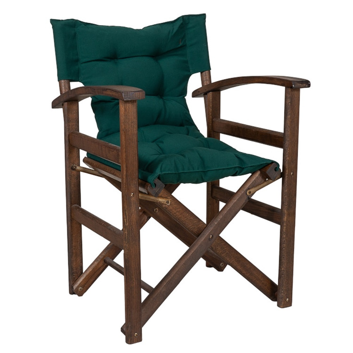 Πολυθρόνα Σκηνοθέτη Κυρτό Μπράτσο Ελληνικής Κατασκευής Οξιά / Ύφασμα Επιλογής 58x52xH84cm