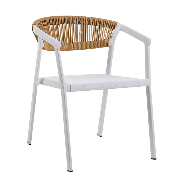 Πολυθρόνα Cactus-TX φυσικό με λευκό σκελετό 57 x 64.5 x 76