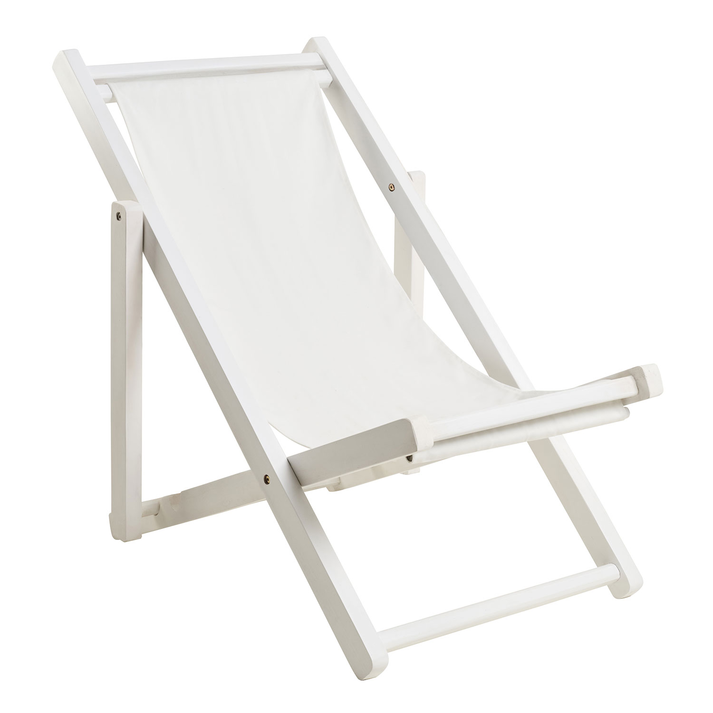 Πολυθρόνα LUNA λευκό με λευκό πανί 62 x 87-94 x 78,5-88