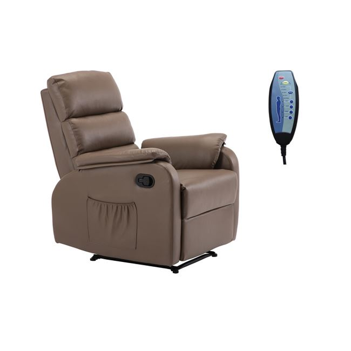 COMFORT Massage Πολυθρόνα Relax, Σαλονιού - Καθιστικού, PU Cappuccino