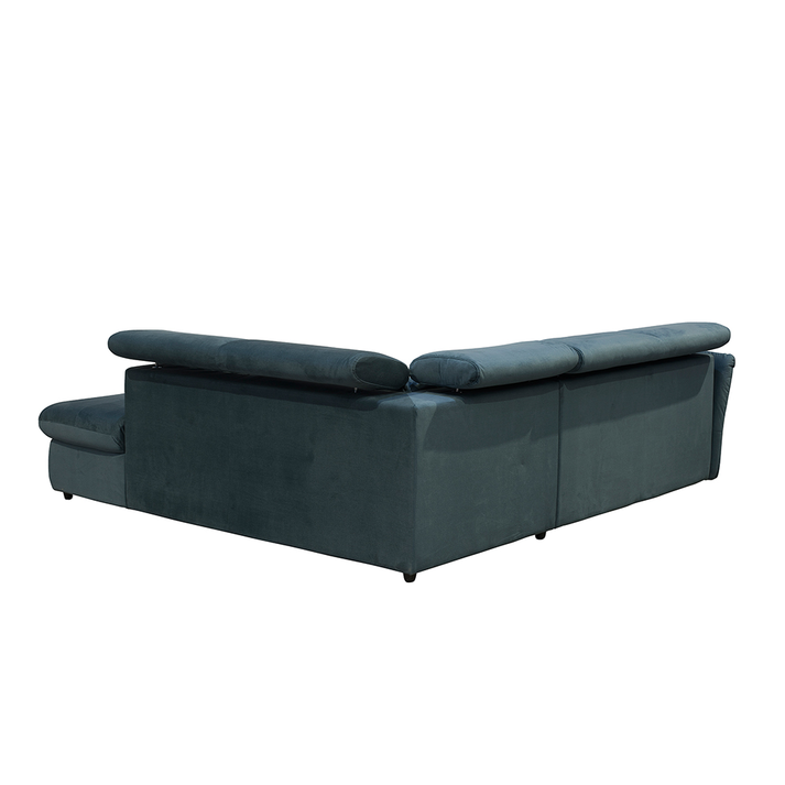 MONSERAT ΚΑΝΑΠΕΣ ΚΡΕΒΑΤΙ ΓΩΝΙΑ ΔΕΞΙΑ PETROL 254x224x90