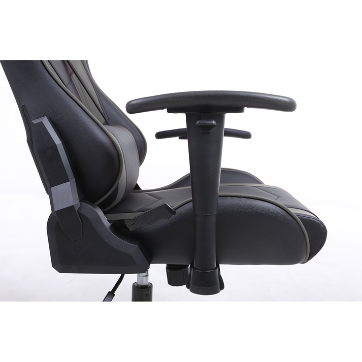 EXPLOR ΚΑΡΕΚΛΑ GAMING ΓΡΑΦΕΙΟΥ ΜΑΥΡΟ ΓΚΡΙ 50x71x135