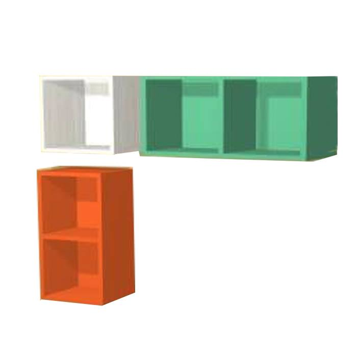 ΡΑΦΙΑ 34x34cm 5 ΘΕΣΕΩΝ ΣΕ ΧΡΩΜΑ ΠΡΑΣΙΝΟ-ΛΕΥΚΟ-ΚΟΚΚΙΝΟ AFS NUVOLA 108 