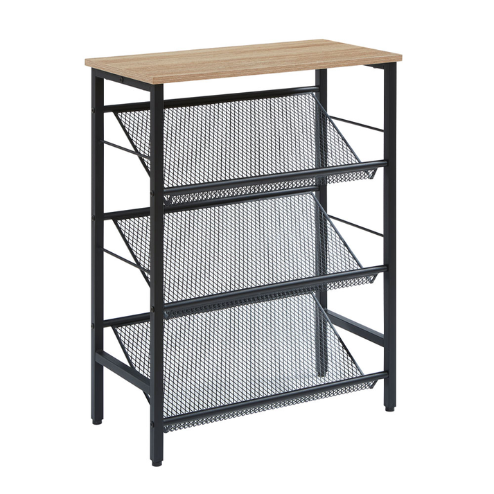 PLEXUS ΠΑΠΟΥΤΣΟΘΗΚΗ 3ΡΑΦΙΑ ΚΑΡΥΔΙ ΜΑΥΡΟ 60x30x80
